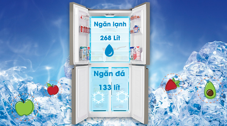 Tủ lạnh Sharp Inverter 401 lít SJ-FXP480VG-CH - Dung Tích