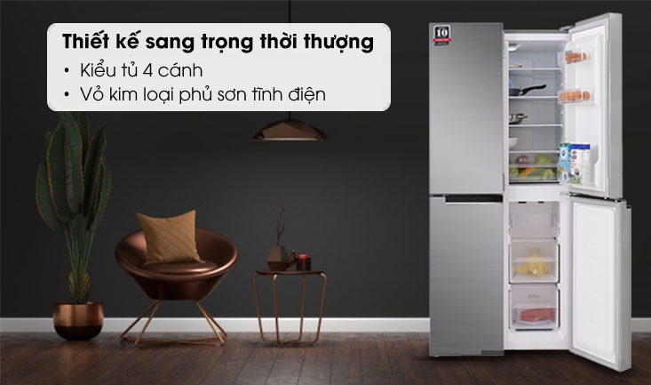 Tủ lạnh Sharp Inverter 401 lít SJ-FXP480V-SL - Thiết kế